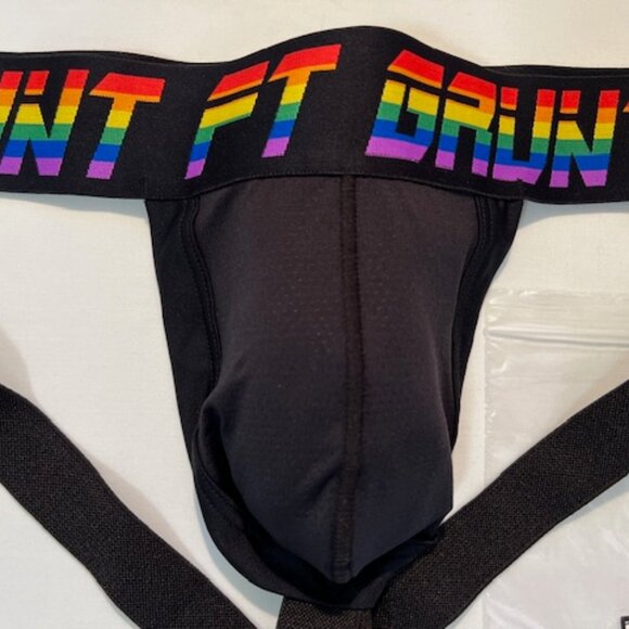 Fort Troff "GRUNT" Size "M" Mesh Pride Athletic Supporter - Black-PRIDE Colors - Picture 3 of 11